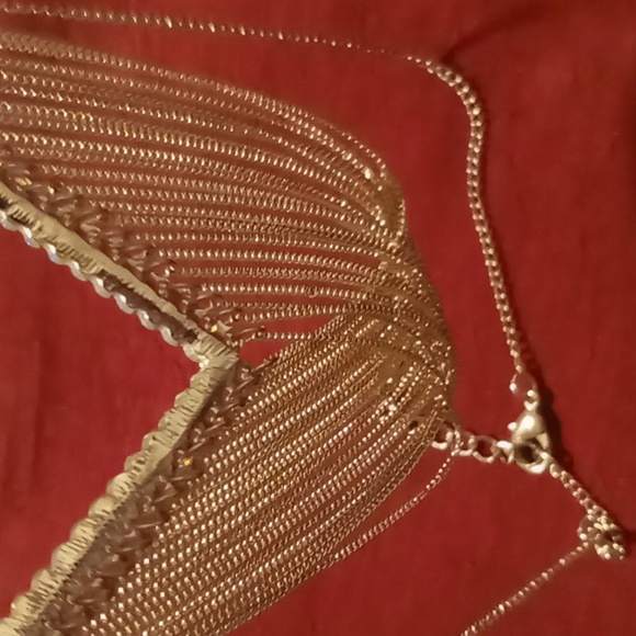 Bib collar necklace multi layer necklace 18 in long nwot . - Picture 7 of 7